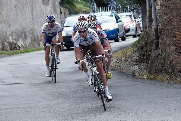 Micka&euml;l Ch&eacute;rel (Ag2r-La Mondiale) leads the break.