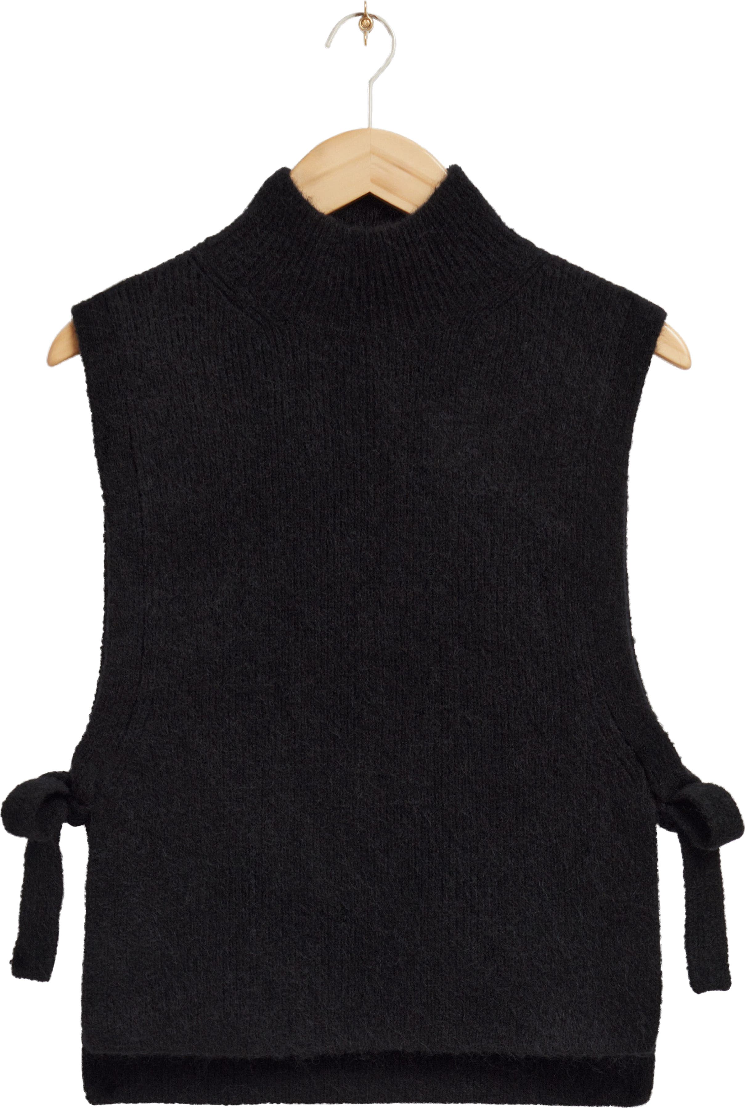 Candy Side Tie Turtleneck Sweater Vest
