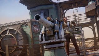 Cruise the dunes in search of loot and get into cannon battles with other salty crews.