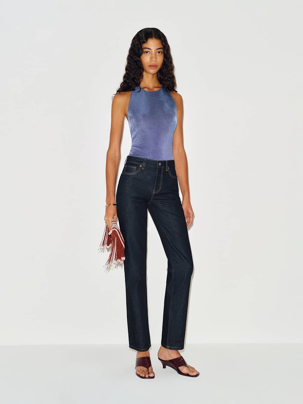 Leda Mid Rise Straight Jeans