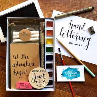 This carefully curated kit is a neat introduction to the on-trend art of hand lettering