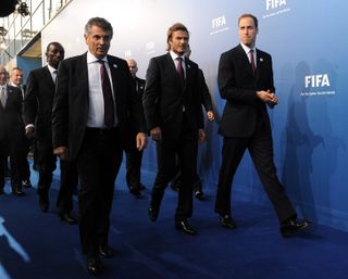 A bid to host the 2018 World Cup ended in failure despite support from the Duke of Cambridge, right, and David Beckham, centre