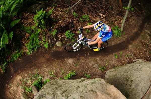 Georgia Gould (Luna Pro Team) was cornering like her bike was on a rail