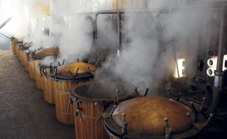 The alambicchi (stills) where the grappa is distilled