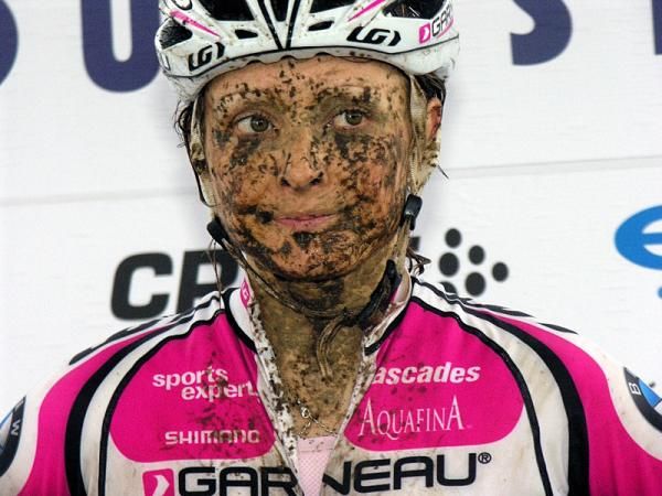 Natasha Elliott has a funny face with fresh beauty creme.