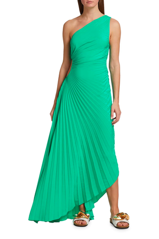 Luxury Labor Day Weekend Sale - Saks Fifth Avenue, Net-a-Porter, Bloomingdale's A.L.C. Delfina Pleated One-Shoulder Gown