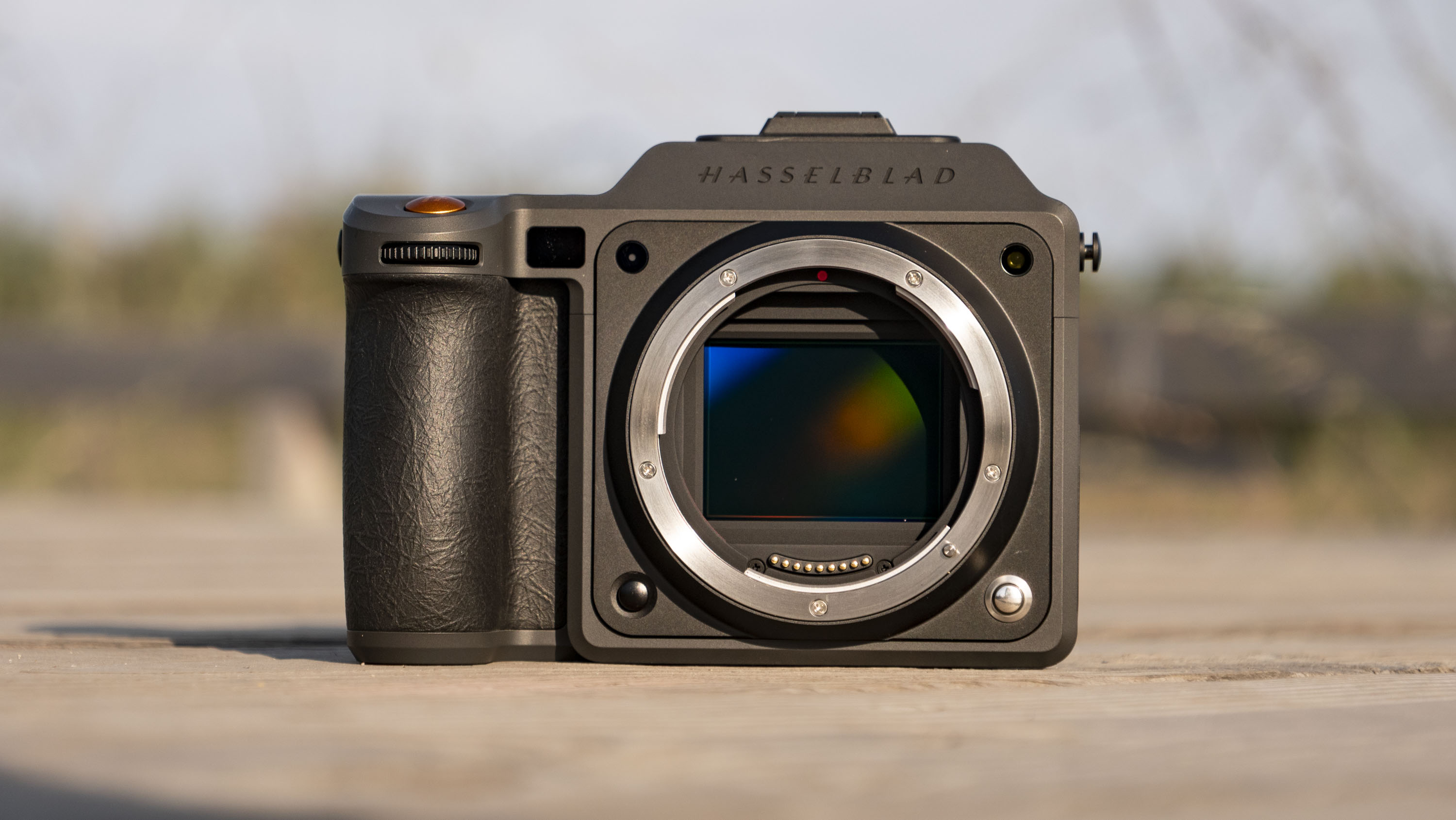Hasselblad X2D II 100C camera outdoors at first light