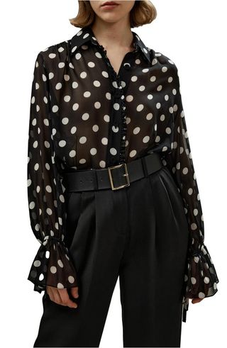 Polka Dots Georgette Blouse