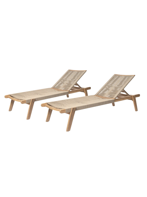 Saulean Outdoor Rope Chaise Lounge Set