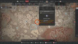 Diablo 4 Shifting City location map