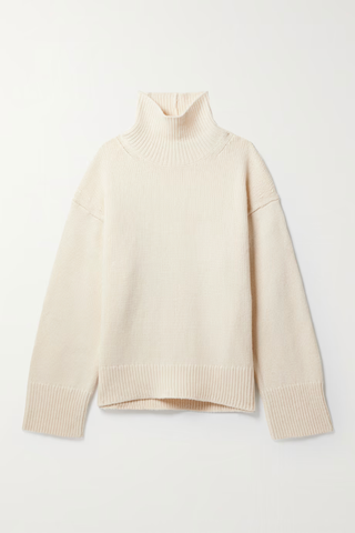 Jennifer Lawrence Fall Outfit | ALEX MILL Betty merino wool-blend turtleneck sweater