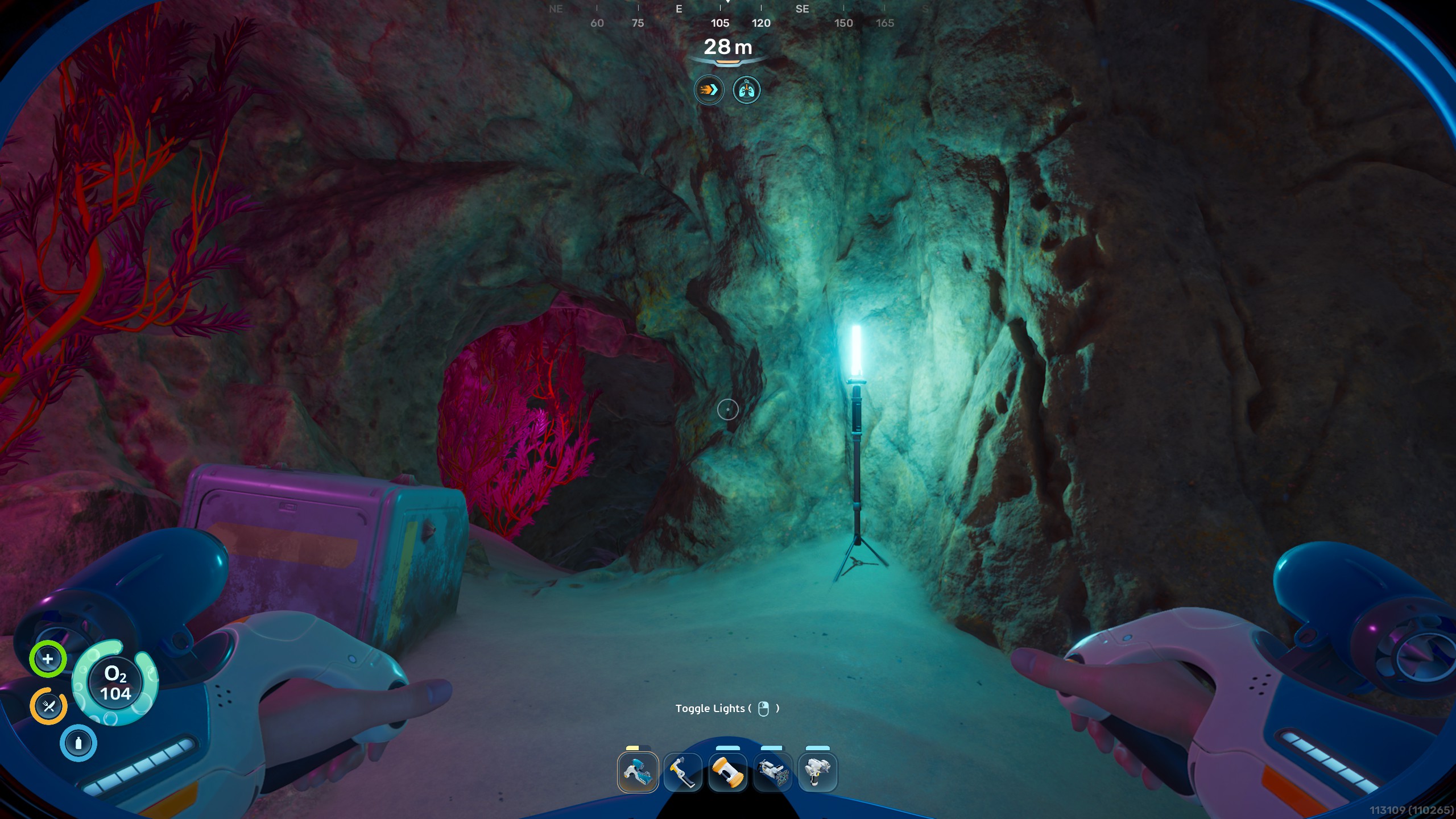 Subnautica 2 tips - Blue light