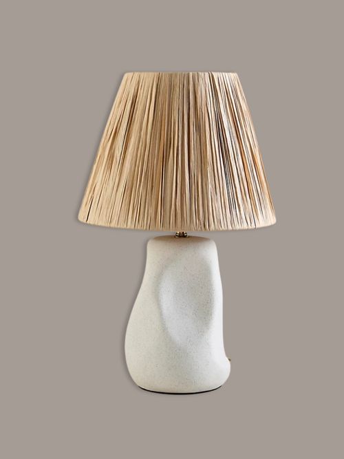 Natural Raffia Ceramic Table Lamp