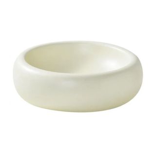 White chunky ceramic bowl