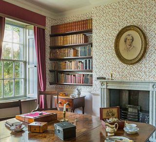 The parlour of the Bronte Parsonage at Haworth, West Yorkshire