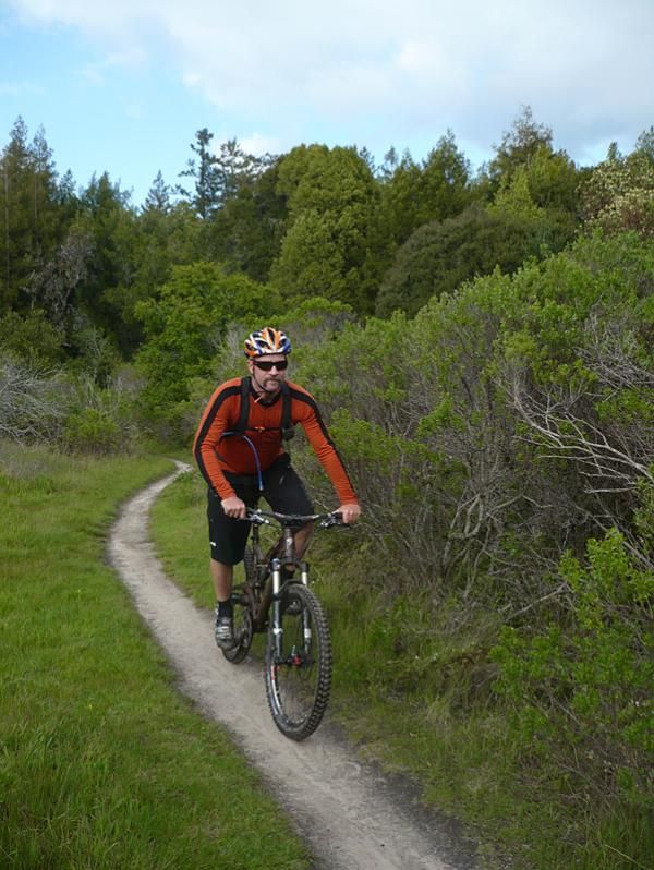 Santa Cruz's Marketing Director Mike Ferrentino on a Santa Cruz Butcher.