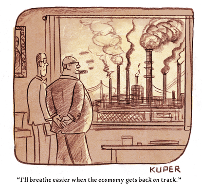 Editorial Cartoon U.S. business economy coronavirus pollution