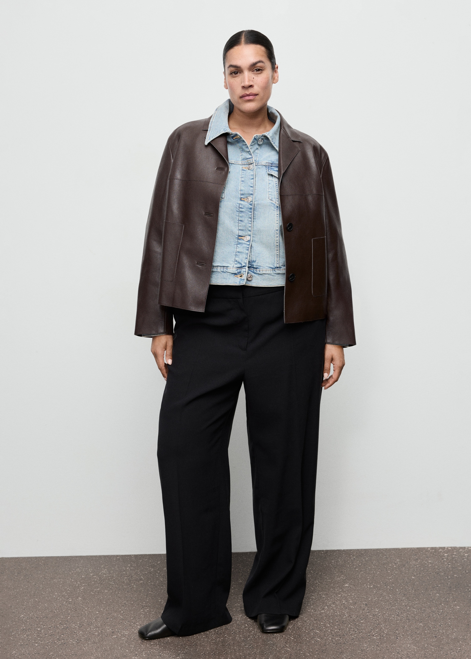 Leather-Effect Jacket With Pockets - Women | Mango United Kingdom