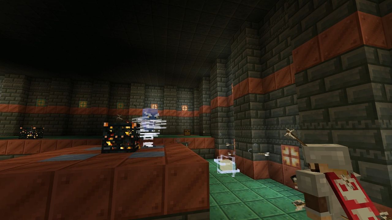 Image of Minecraft 1.21's The Breeze mob in Trial Chambers.