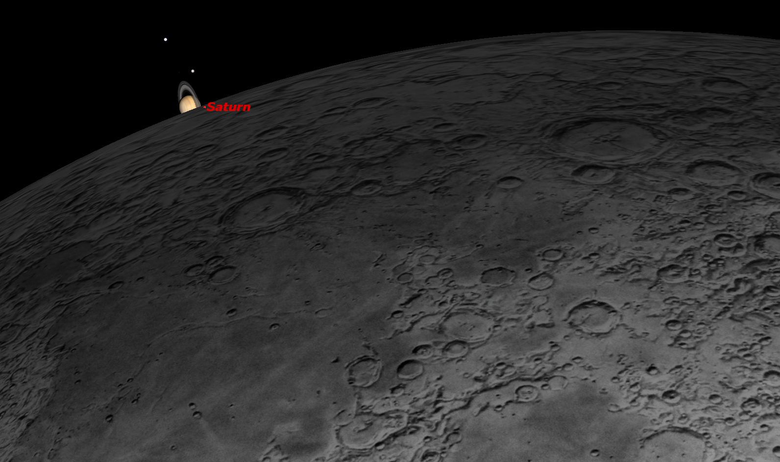 Saturn and the Moon, April 2014