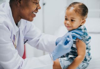 Child getting vaccination
