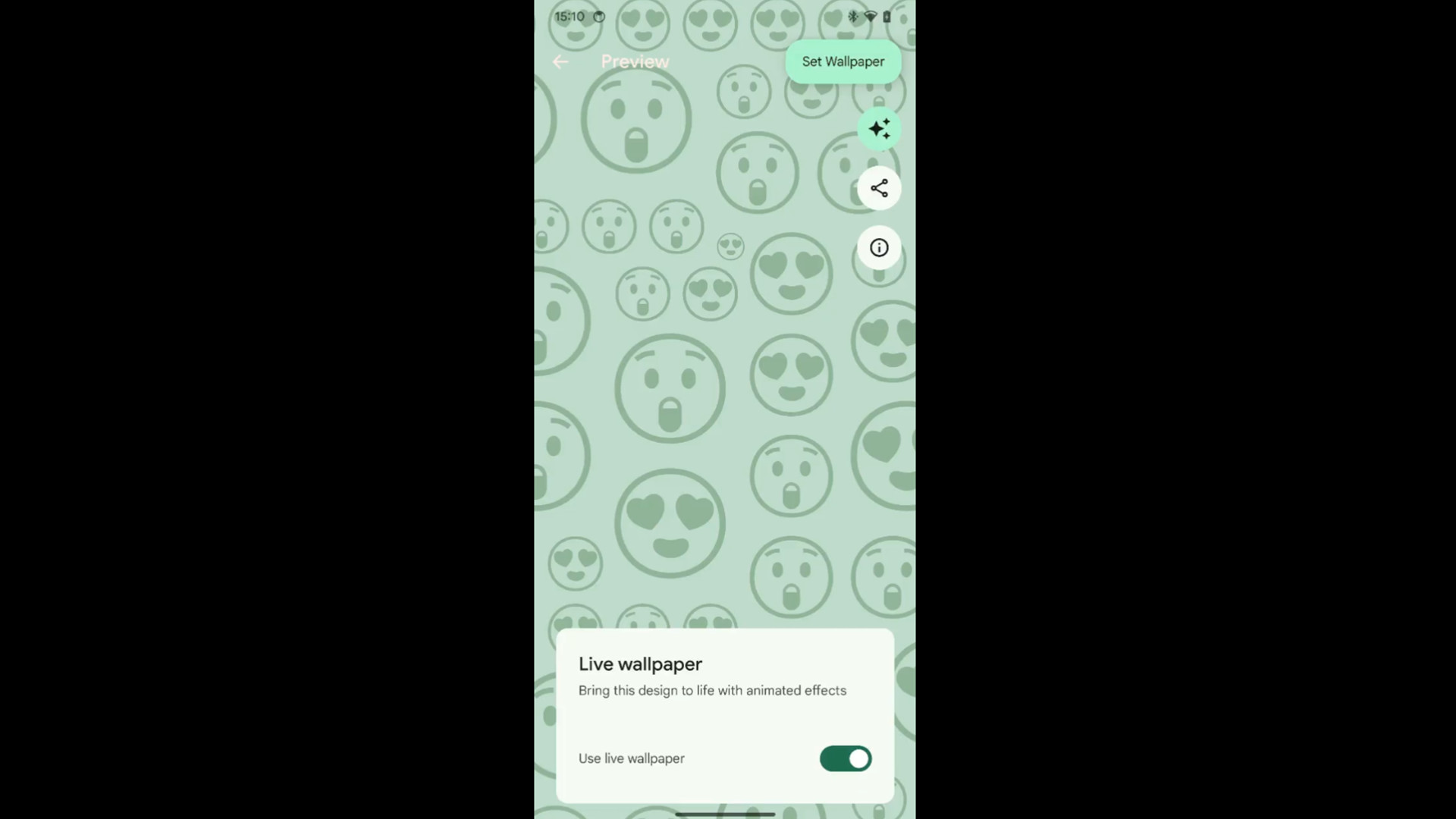 Emoji Wallpaper on Android 14