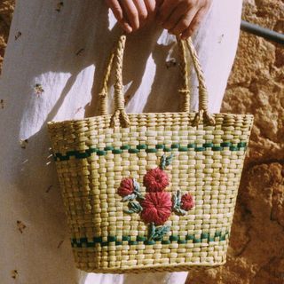 Kassia Straw Basket Bag