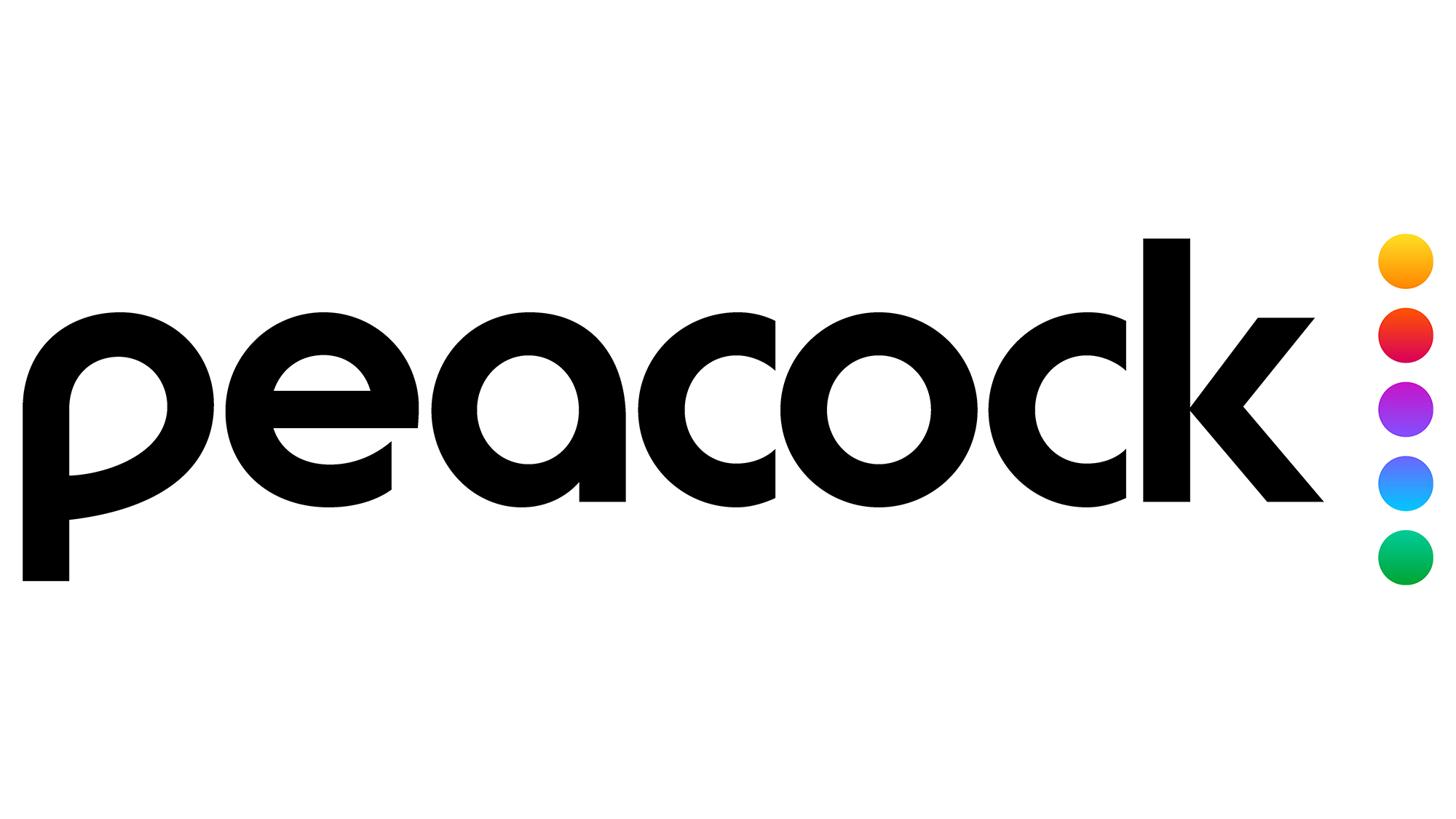 The Peacock logo on a white background