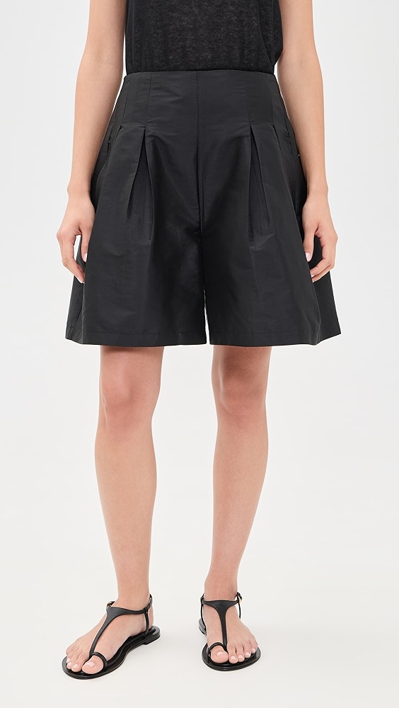 Techno Taffeta Long Shorts - Bronze