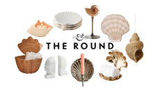 an assortment of home decor in shell motifs
