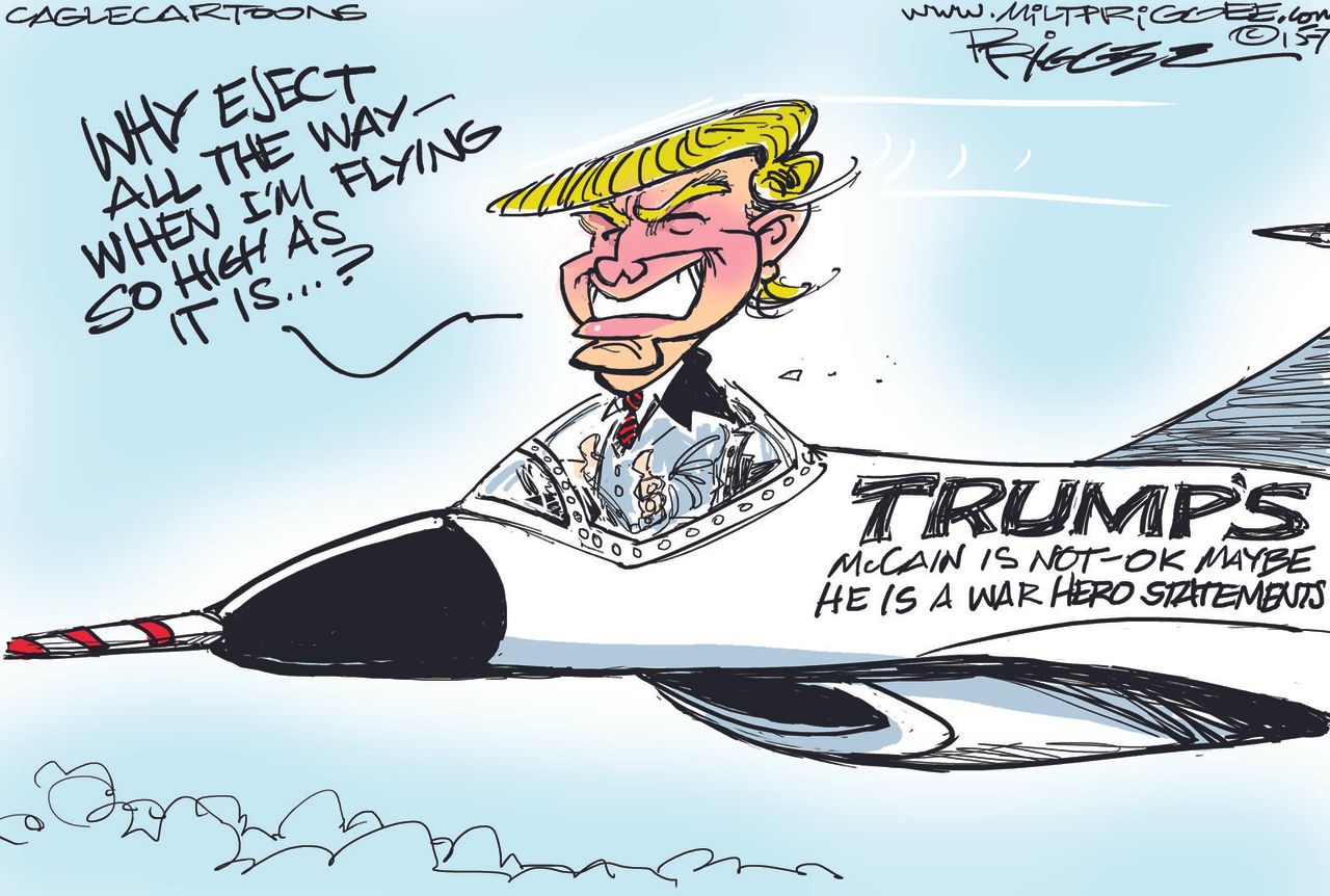 Political cartoon U.S. Trump McCain