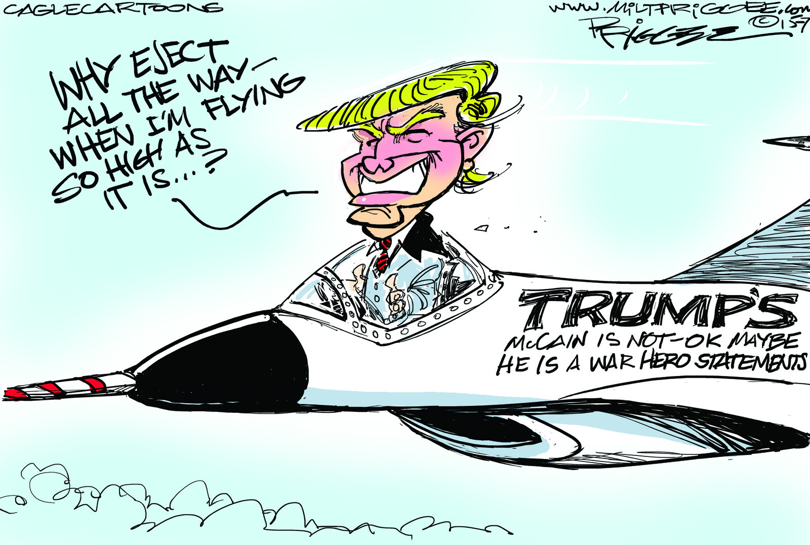 Political cartoon U.S. Trump McCain