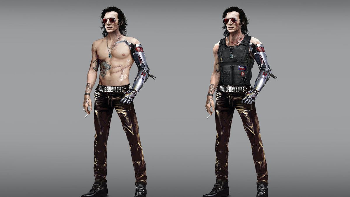 Cyberpunk 2077 Johnny Silverhand concept art reveals the character originally looked very different