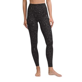 Lululemon leopard print black leggings