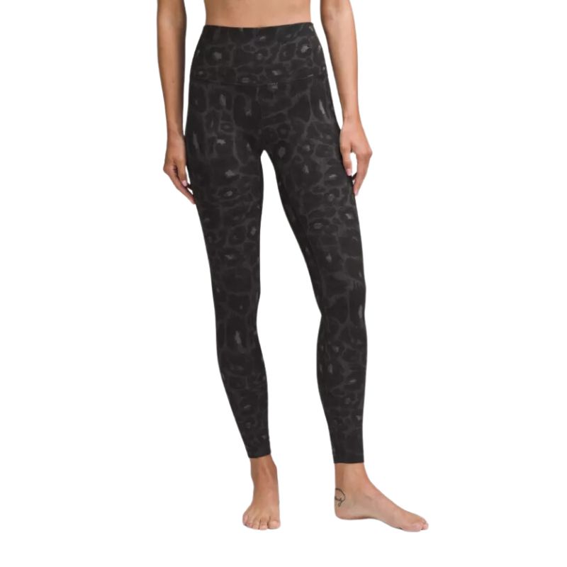 Lululemon leopard tisk černé legíny