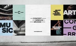 Skinn's super-sized posters for a Belgian arts centre