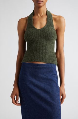 Ploraire Knit Merino Wool 
Alpaca Blend Halter Top