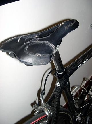 Well Worn - Oscar Friere's saddle took a licking and kept on ticking