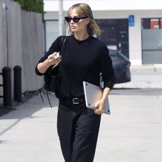 Sorry Spring Pastels, Margot Just Proved All-Black Will Always Be Chic (Even in Spring)