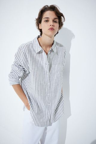 Linen-Blend Shirt