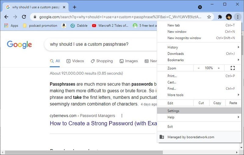 Desktop Chrome Sync Passphrase Ss