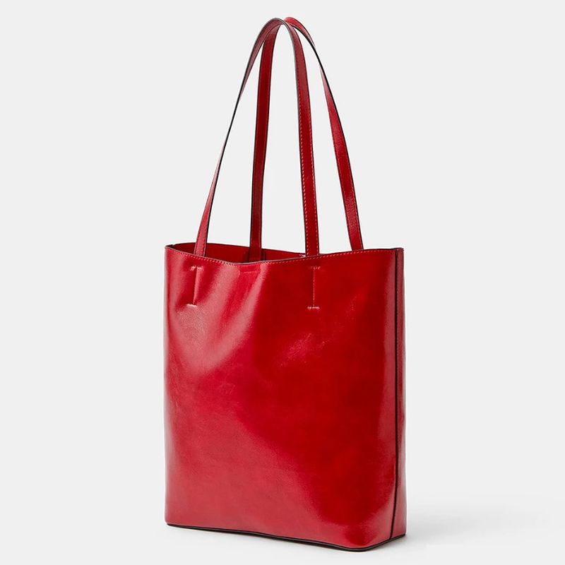 red shopper bag