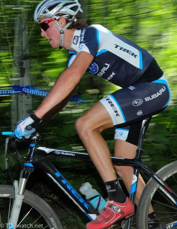 Sam Schultz (Subaru Trek) rode with the leaders for several laps