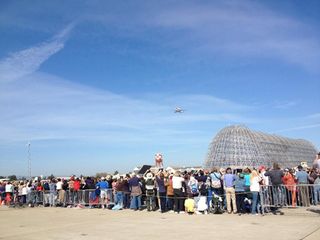 Endeavour with NASA Ames Spectators