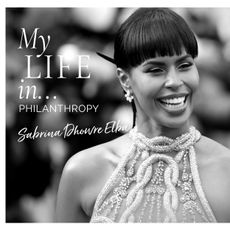 black and white photo of sabrina elba