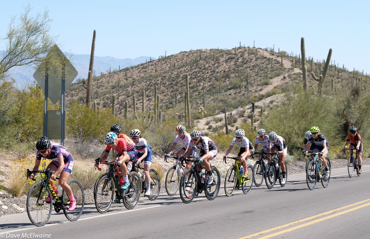 Racers on a half mile descent on Anklam Rd