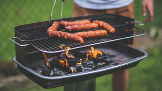 Image of sausages on a barbecue
