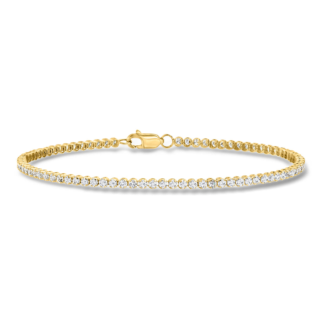 2.00 Ct. T.w. Lab-Grown Diamond Tennis Bracelet in 14kt Yellow Gold