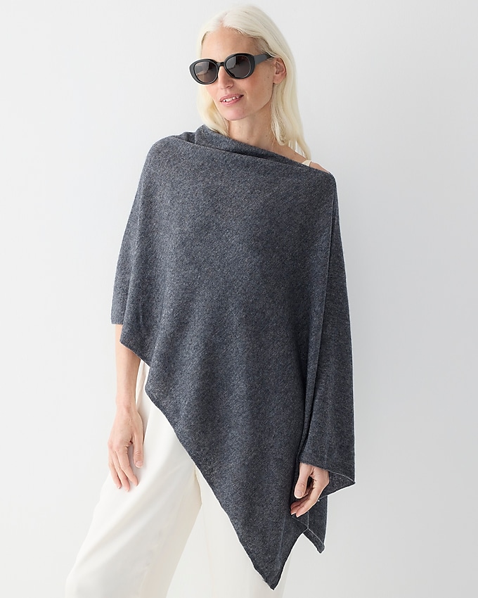 Cashmere-Wool Blend Poncho