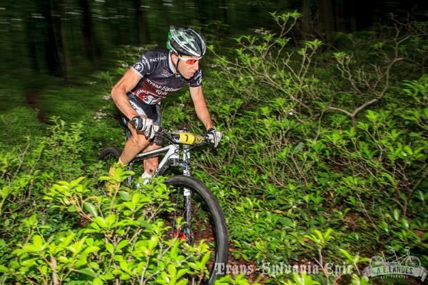 Jeremiah Bishop (Cannondale) collected his third Trans-Sylvania Epic victory and leader's jersey after resisting early pressure from Kona's Barry Wicks.